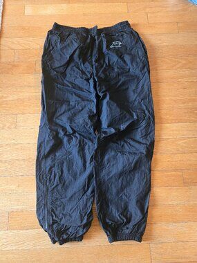 Vintage Champion Carolina Panthers NFL Track Pants Large Black Nylon Wide Leg